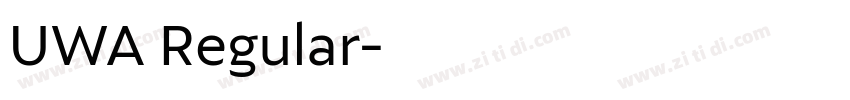 UWA Regular字体转换